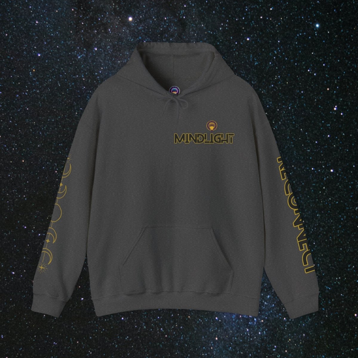 MindLight - Golden Unisex Pullover Hoodie - MindLight Apparel - MindLight - Golden Unisex Pullover Hoodie - Dark Heather - S -