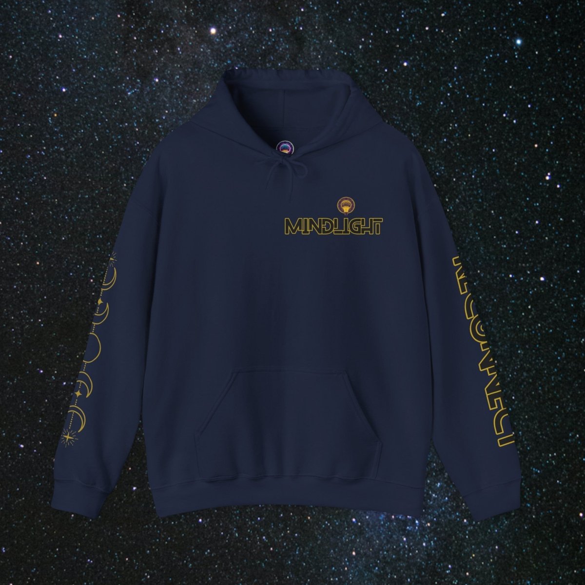 MindLight - Golden Unisex Pullover Hoodie - MindLight Apparel - MindLight - Golden Unisex Pullover Hoodie - Navy - S -