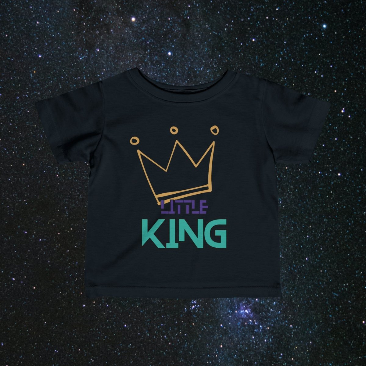 MindLight Little King Infant Fine Jersey Tee - MindLight Apparel - MindLight Little King Infant Fine Jersey Tee - Black - 6M -