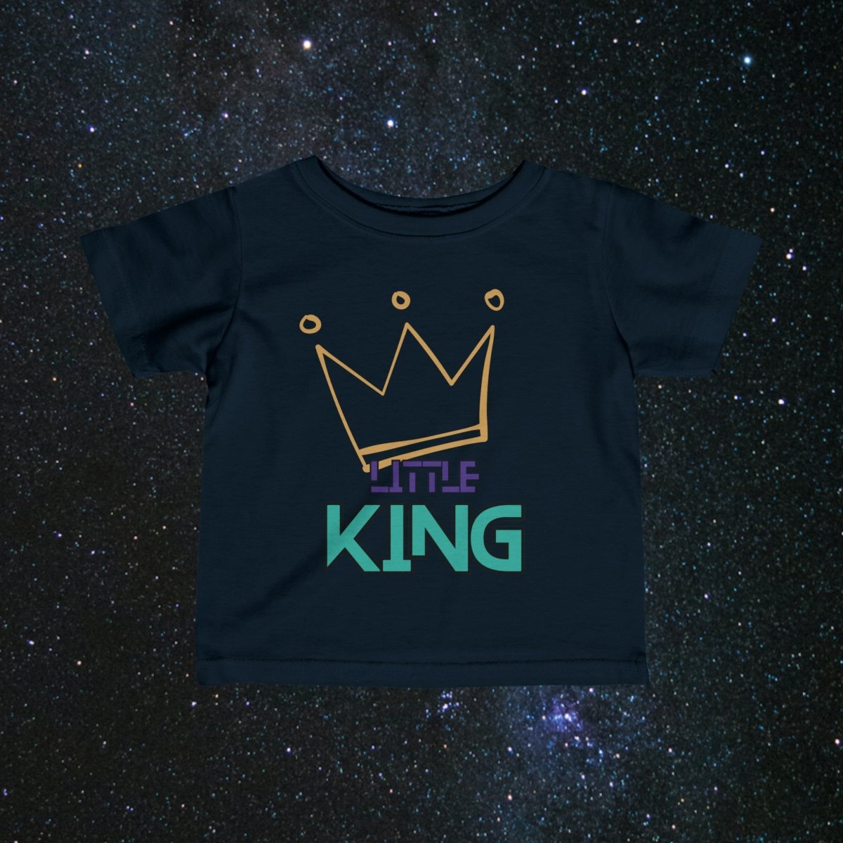 MindLight Little King Infant Fine Jersey Tee - MindLight Apparel - MindLight Little King Infant Fine Jersey Tee - Navy - 6M -