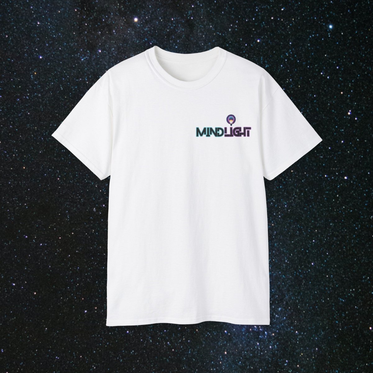 MindLight - Mini Logo Unisex Ultra Cotton Tee - MindLight Apparel - MindLight - Mini Logo Unisex Ultra Cotton Tee - White - S -