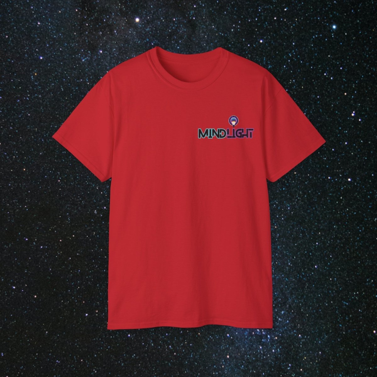 MindLight - Mini Logo Unisex Ultra Cotton Tee - MindLight Apparel - MindLight - Mini Logo Unisex Ultra Cotton Tee - Red - S -