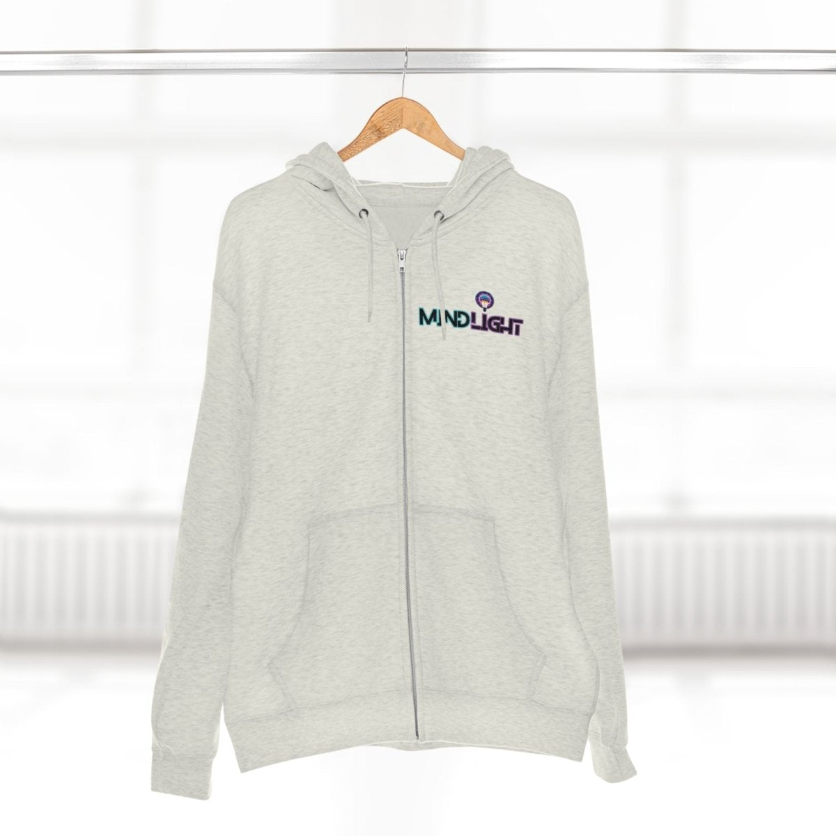 MindLight - Mini Logo Unisex Zip Hoodie - MindLight Apparel - MindLight - Mini Logo Unisex Zip Hoodie - Red - S -