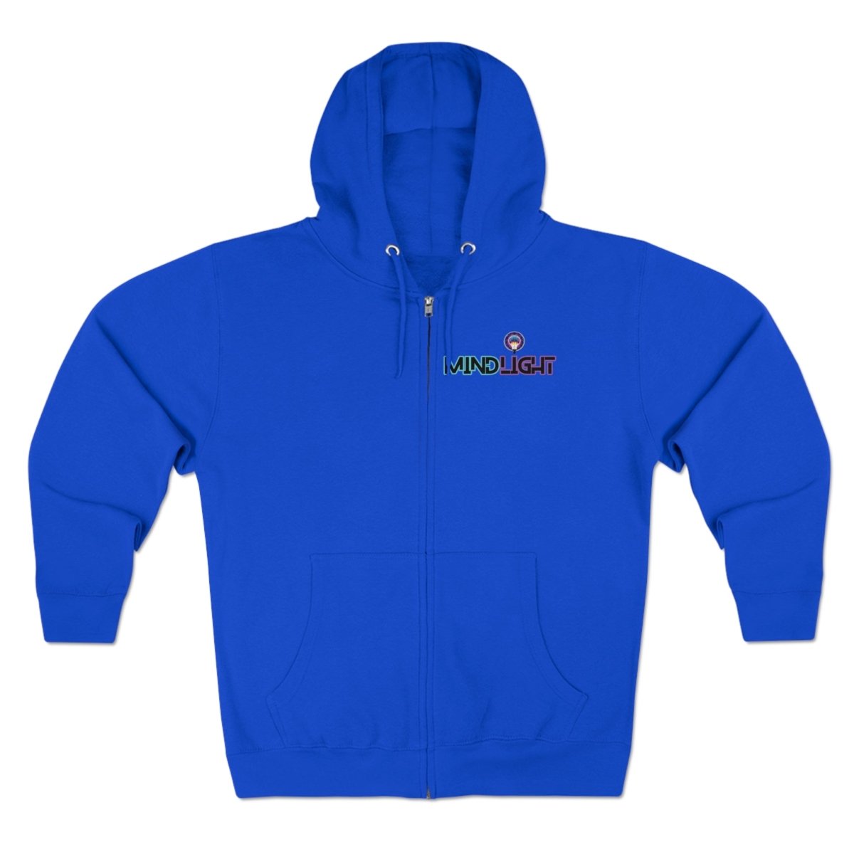 MindLight - Mini Logo Unisex Zip Hoodie - MindLight Apparel - MindLight - Mini Logo Unisex Zip Hoodie - Royal Blue - S -