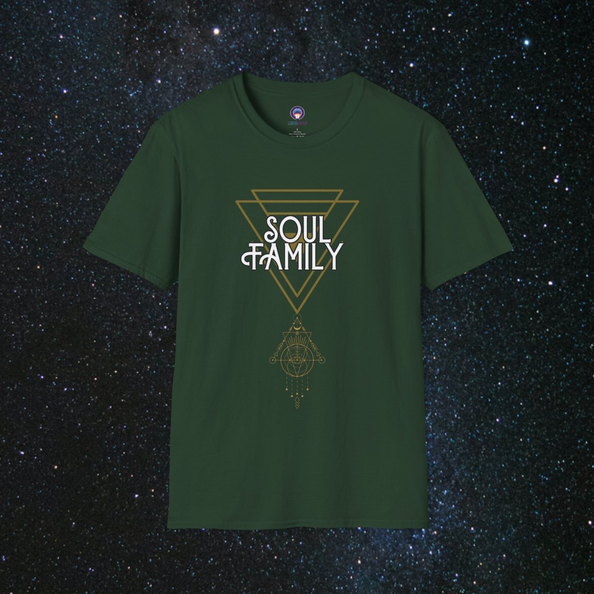 MindLight SoulGlow Unisex Softstyle T-Shirt - MindLight Apparel - MindLight SoulGlow Unisex Softstyle T-Shirt - Forest Green - S -