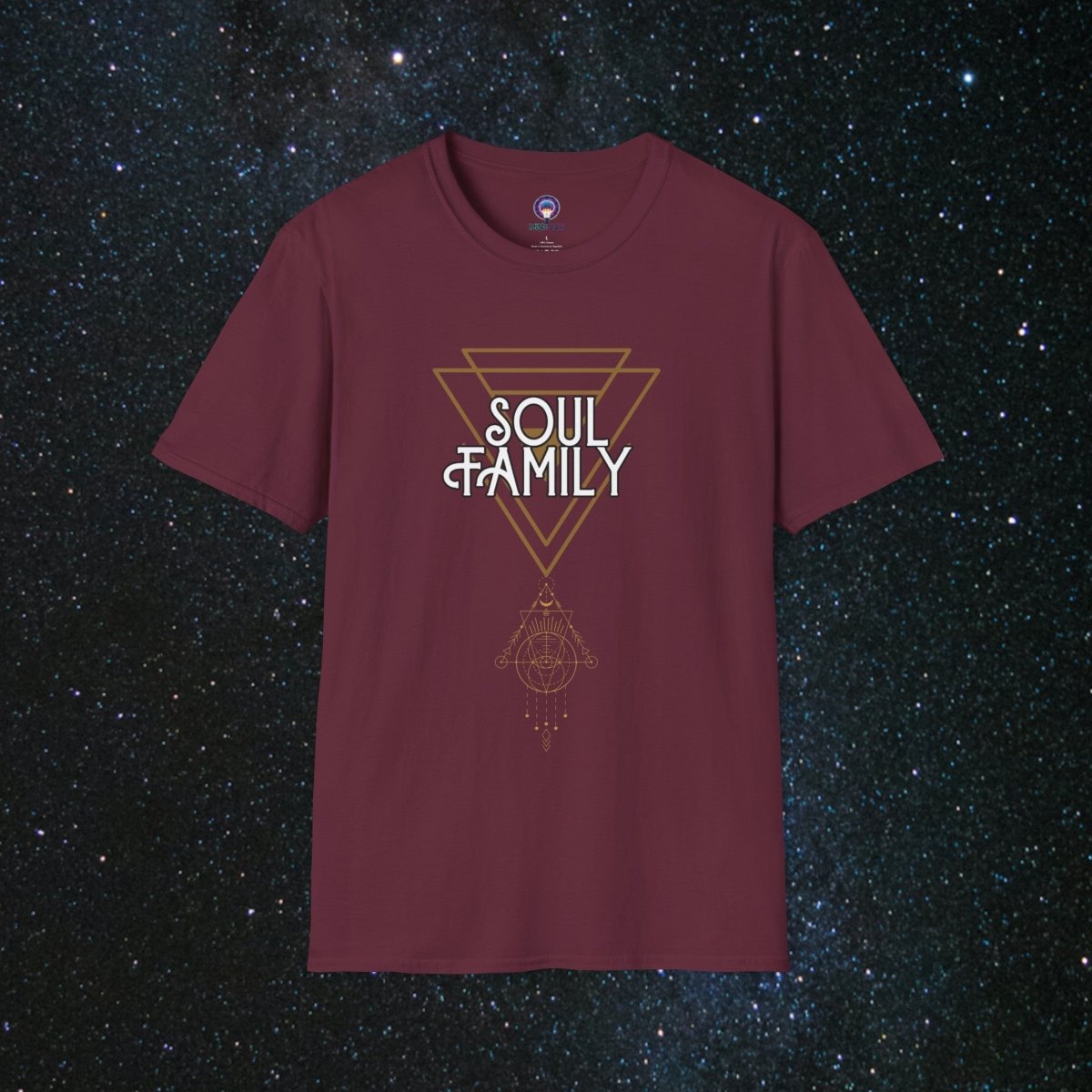 MindLight SoulGlow Unisex Softstyle T-Shirt - MindLight Apparel - MindLight SoulGlow Unisex Softstyle T-Shirt - Maroon - S -