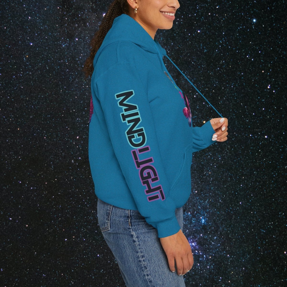 MindLight Starseed Momma Hoodie - MindLight Apparel - MindLight Starseed Momma Hoodie - Antique Sapphire - S -
