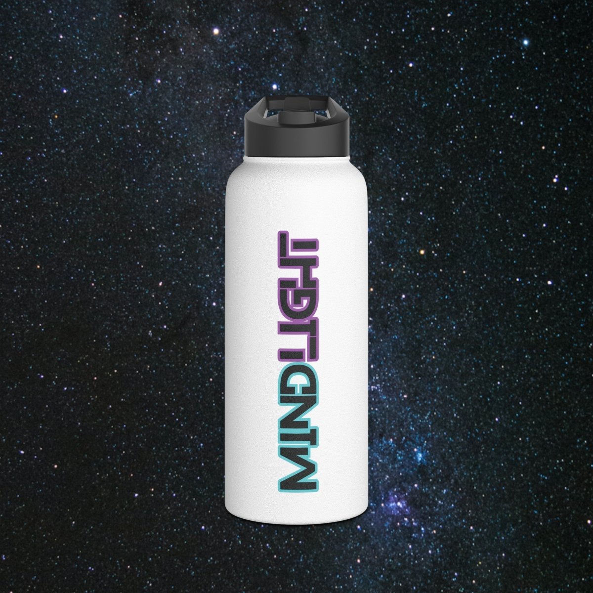 MindLight v2 Stainless Steel Water Bottle - MindLight Apparel - MindLight v2 Stainless Steel Water Bottle - 32oz - White -
