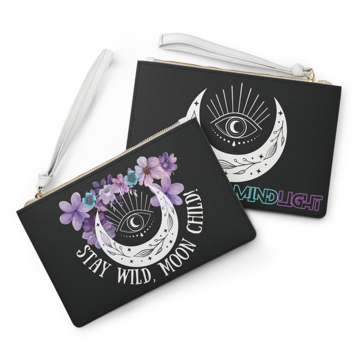 Moon Child Clutch Bag (Black) - MindLight Apparel - Moon Child Clutch Bag (Black) - One size - -