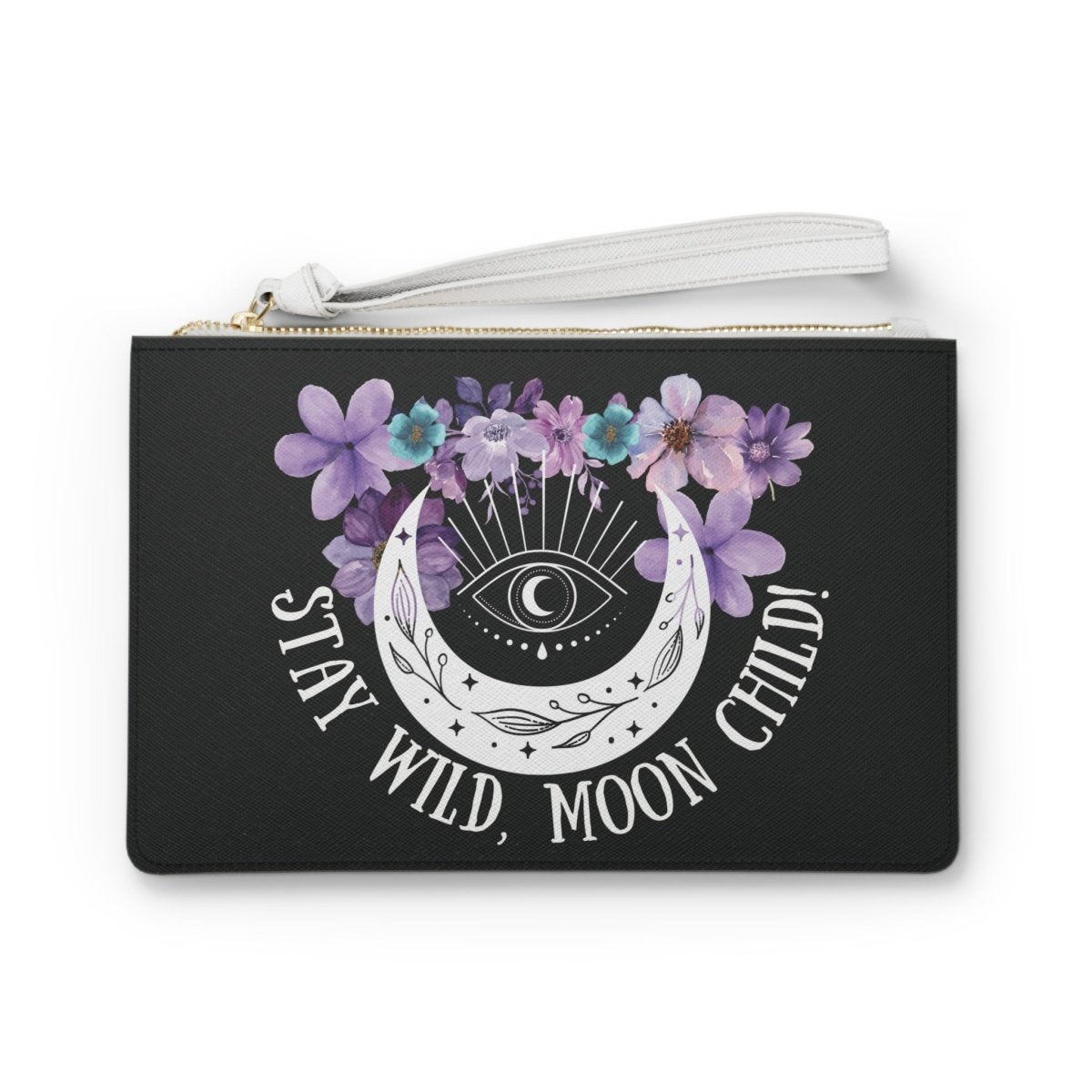 Moon Child Clutch Bag (Black) - MindLight Apparel - Moon Child Clutch Bag (Black) - One size - -