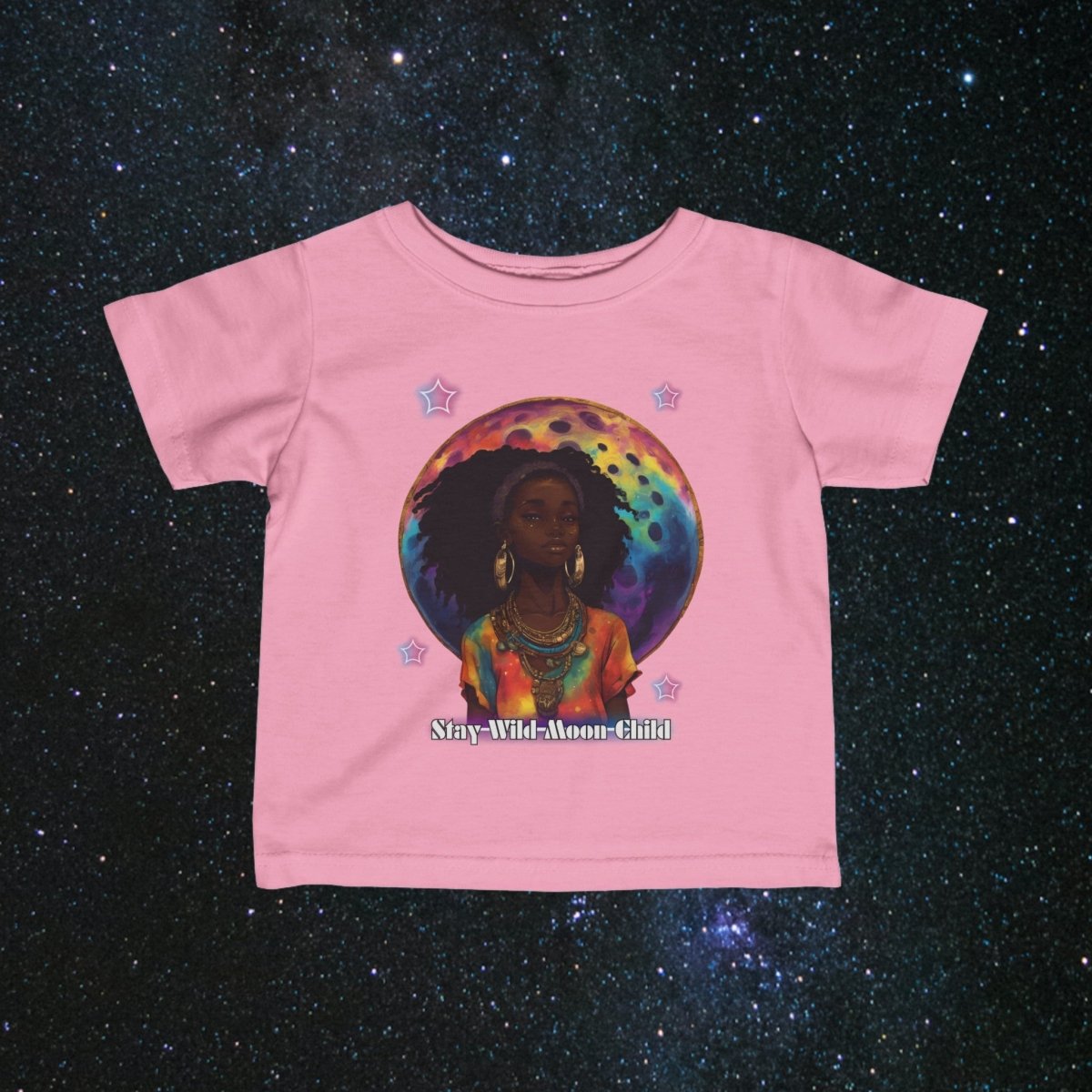 Moonchild Toddler Jersey Tee - MindLight Apparel - Moonchild Toddler Jersey Tee - Pink - 6M -