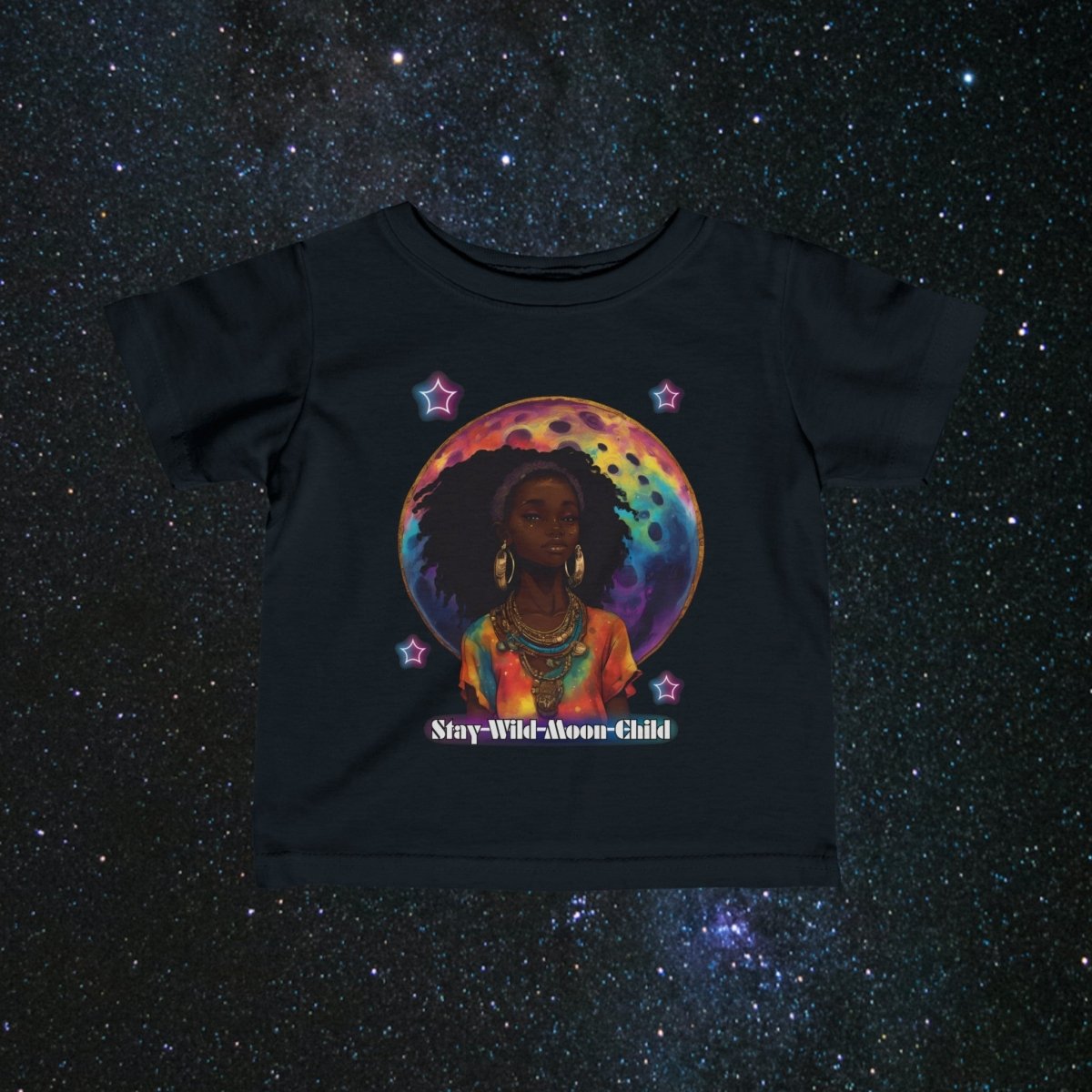 Moonchild Toddler Jersey Tee - MindLight Apparel - Moonchild Toddler Jersey Tee - Black - 6M -