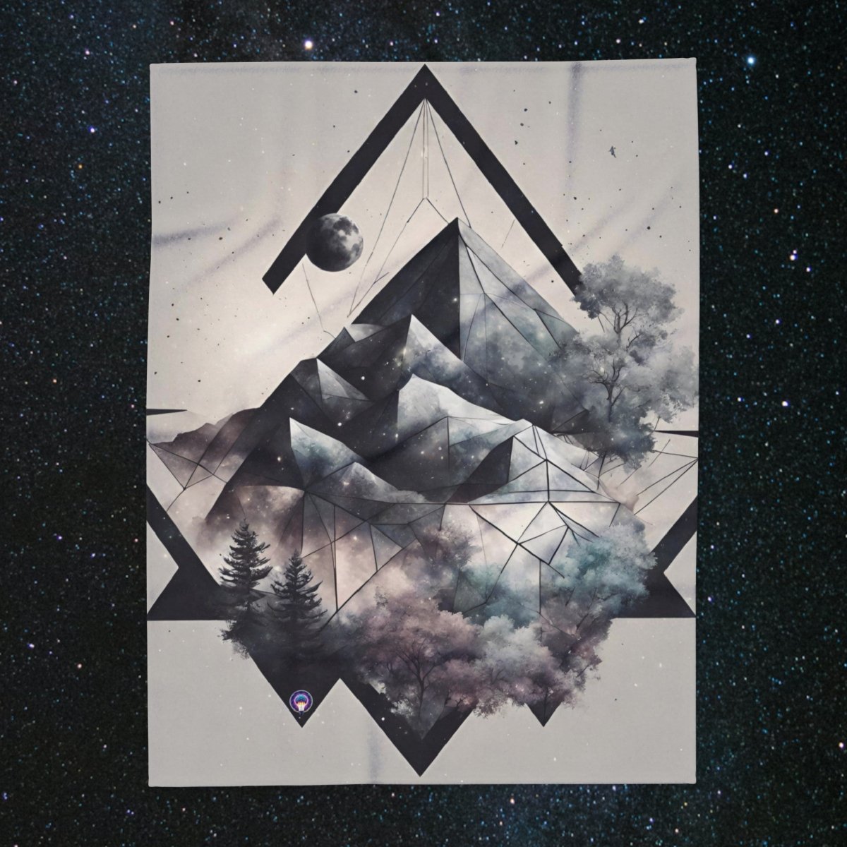 'Mystic Peaks' Fleece Blanket - MindLight Apparel - 'Mystic Peaks' Fleece Blanket - 60" × 80" - -