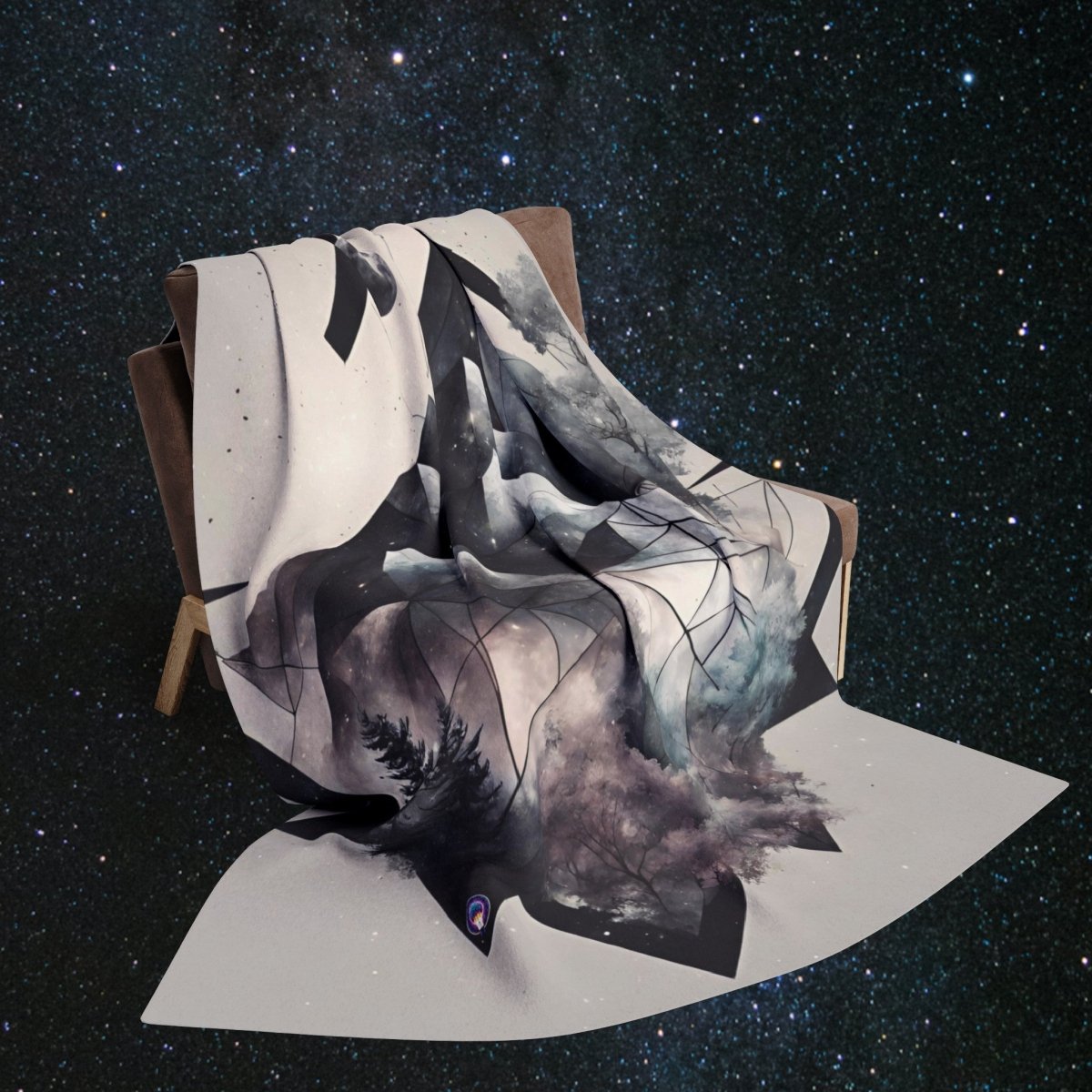 'Mystic Peaks' Fleece Blanket - MindLight Apparel - 'Mystic Peaks' Fleece Blanket - 50" × 60" - -