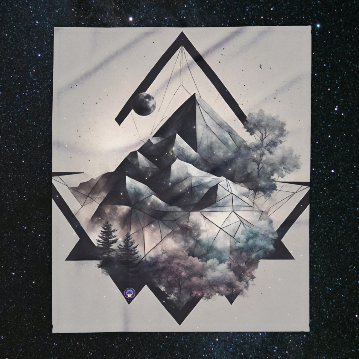 'Mystic Peaks' Fleece Blanket - MindLight Apparel - 'Mystic Peaks' Fleece Blanket - 50" × 60" - -