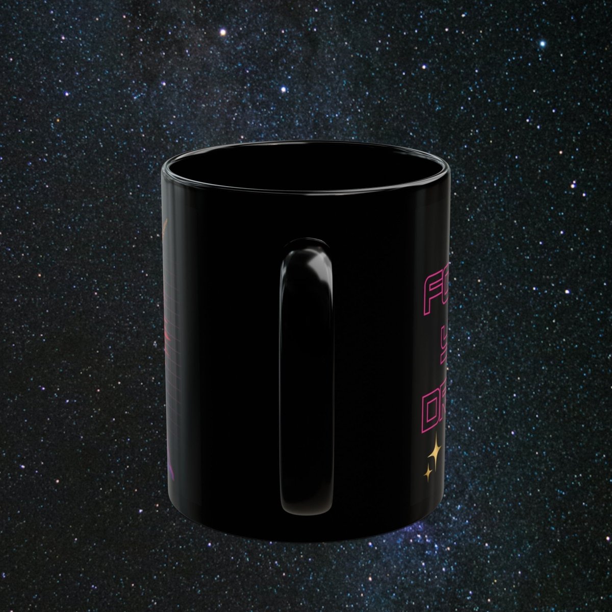 Neon Dreamer Black Mug - MindLight Apparel - Neon Dreamer Black Mug - 15oz -
