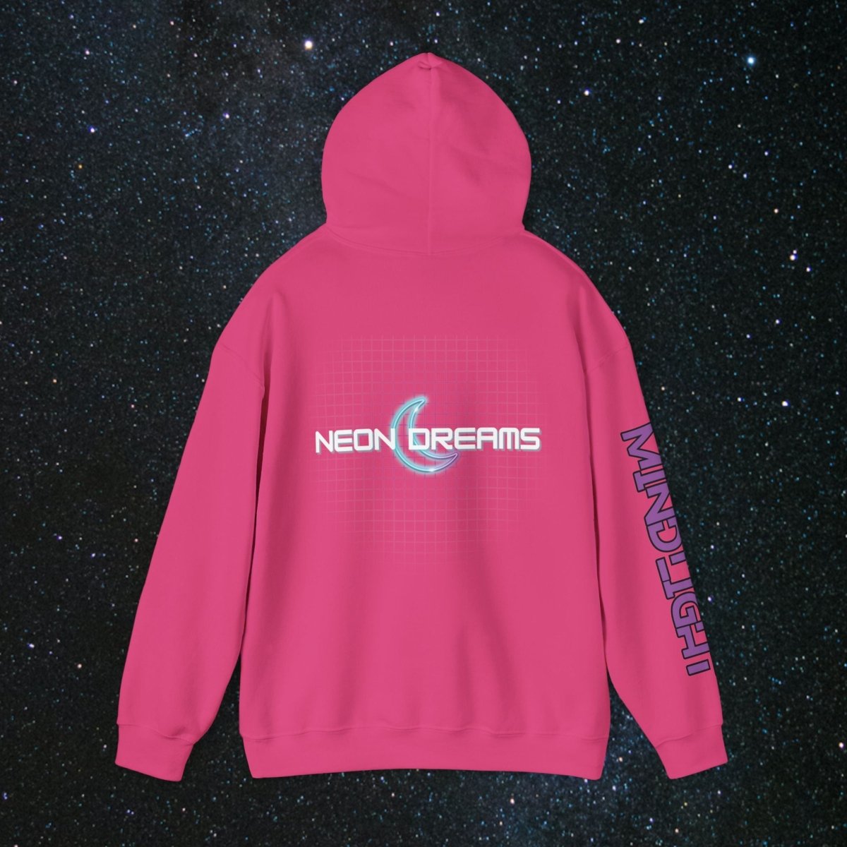 'Neon Dreamer' Women's Pullover Hoodie - MindLight Apparel - 'Neon Dreamer' Women's Pullover Hoodie - Antique Sapphire - S -