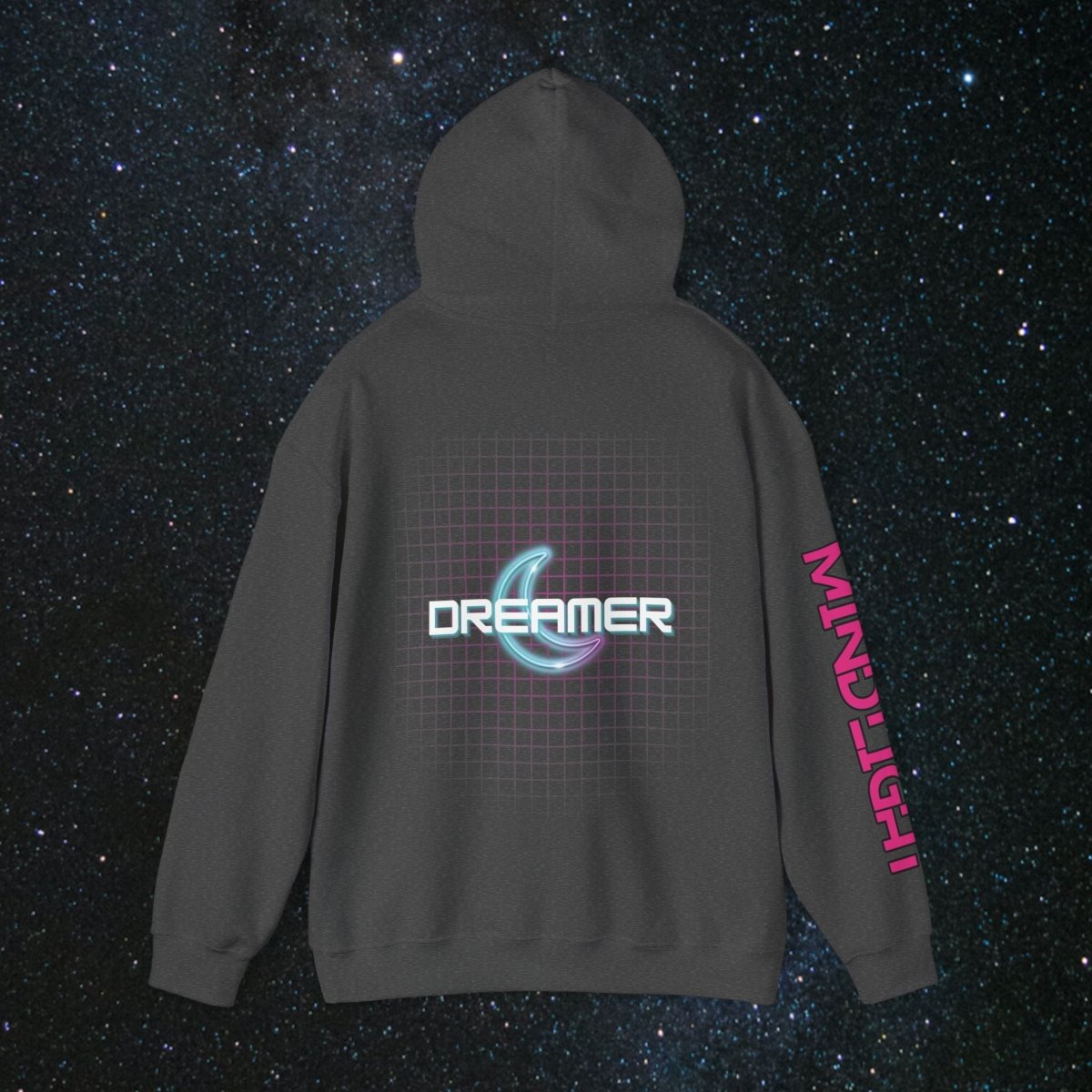 'Neon Dreamer' Women's Pullover Hoodie - MindLight Apparel - 'Neon Dreamer' Women's Pullover Hoodie - Antique Sapphire - S -