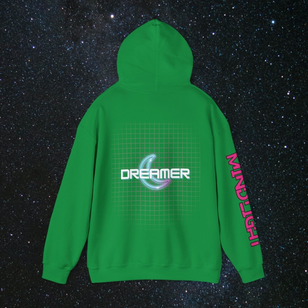 'Neon Dreamer' Women's Pullover Hoodie - MindLight Apparel - 'Neon Dreamer' Women's Pullover Hoodie - Antique Sapphire - S -
