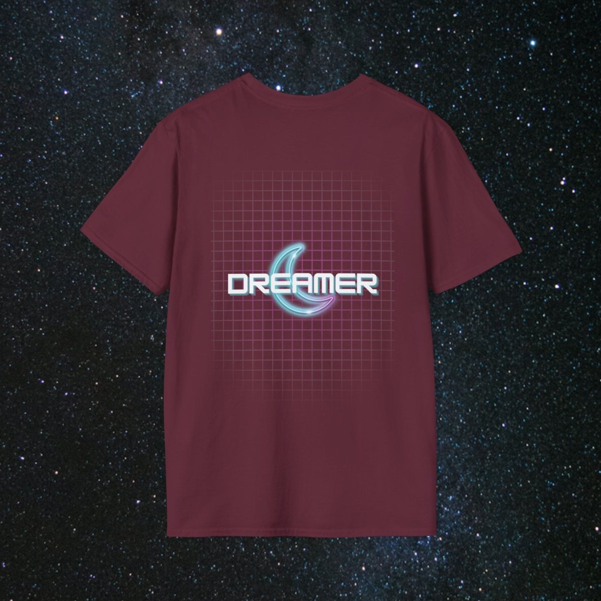 'Neon Dreamer' Women's Softstyle Tee - MindLight Apparel - 'Neon Dreamer' Women's Softstyle Tee - Metro Blue - M -
