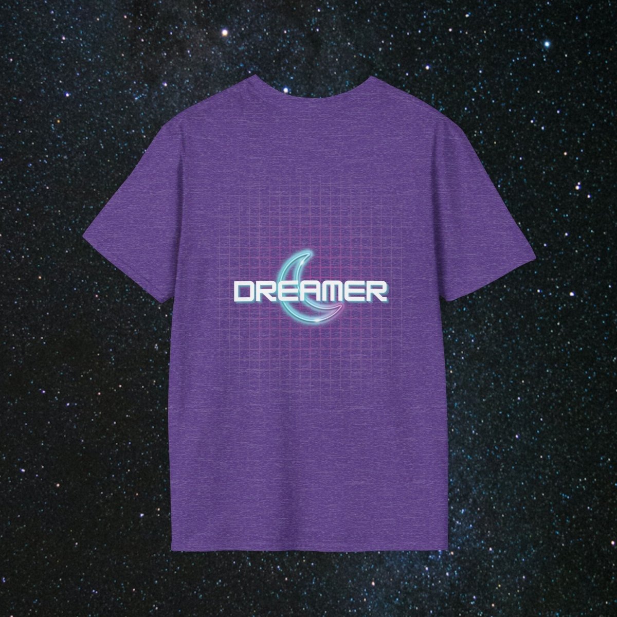 'Neon Dreamer' Women's Softstyle Tee - MindLight Apparel - 'Neon Dreamer' Women's Softstyle Tee - Metro Blue - M -