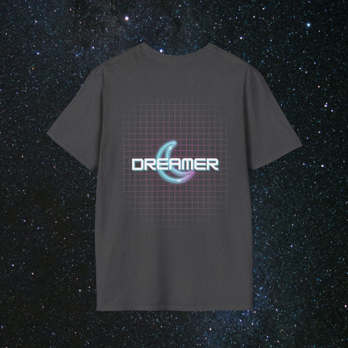 'Neon Dreamer' Women's Softstyle Tee - MindLight Apparel - 'Neon Dreamer' Women's Softstyle Tee - Metro Blue - M -