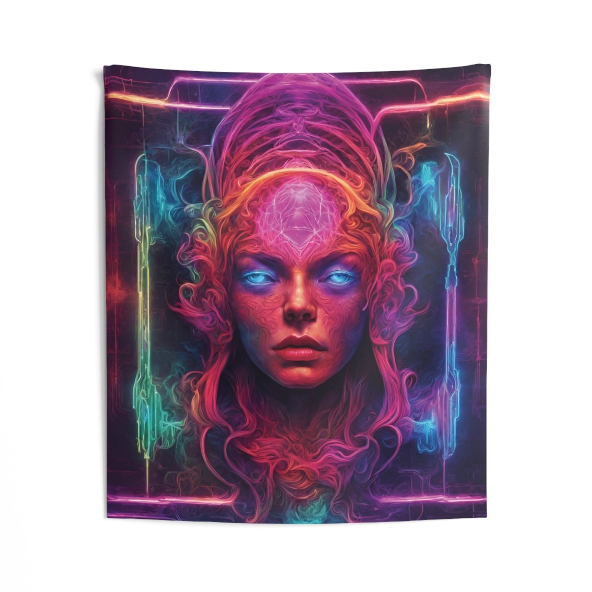 Neon Esoteric Indoor Wall Tapestry - MindLight Apparel - Neon Esoteric Indoor Wall Tapestry - 50" × 60" - -