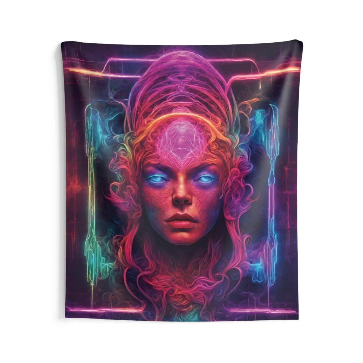 Neon Esoteric Indoor Wall Tapestry - MindLight Apparel - Neon Esoteric Indoor Wall Tapestry - 68" × 80" - -