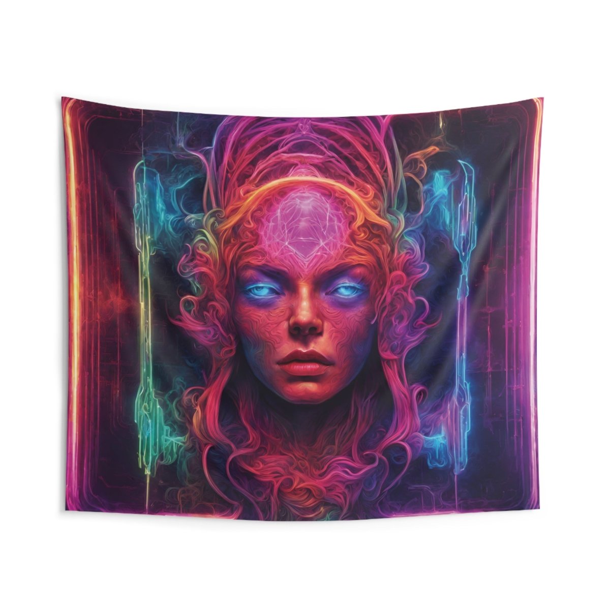 Neon Esoteric Indoor Wall Tapestry - MindLight Apparel - Neon Esoteric Indoor Wall Tapestry - 104" × 88" - -
