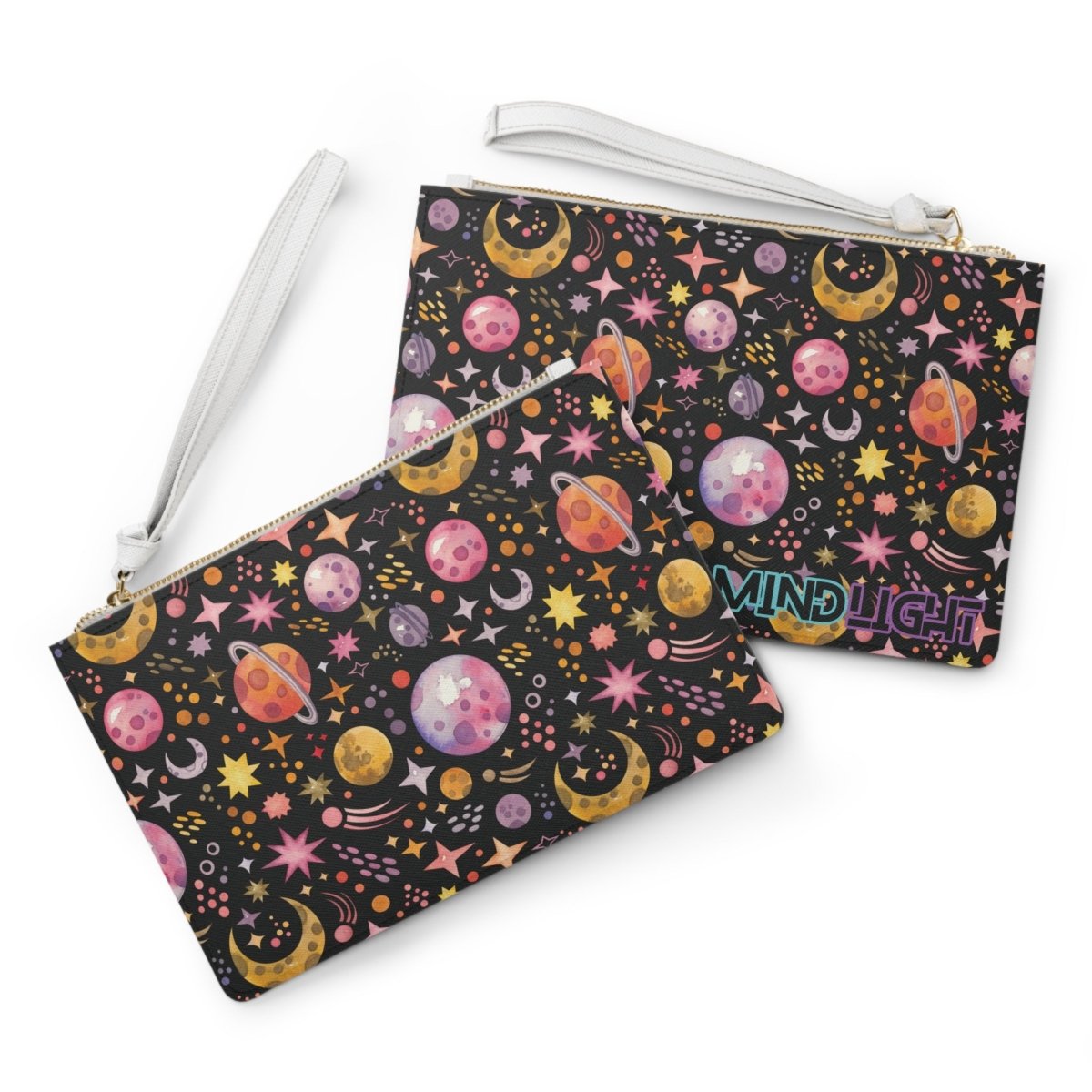 Neon Galaxy Clutch Bag - MindLight Apparel - Neon Galaxy Clutch Bag - One size - -