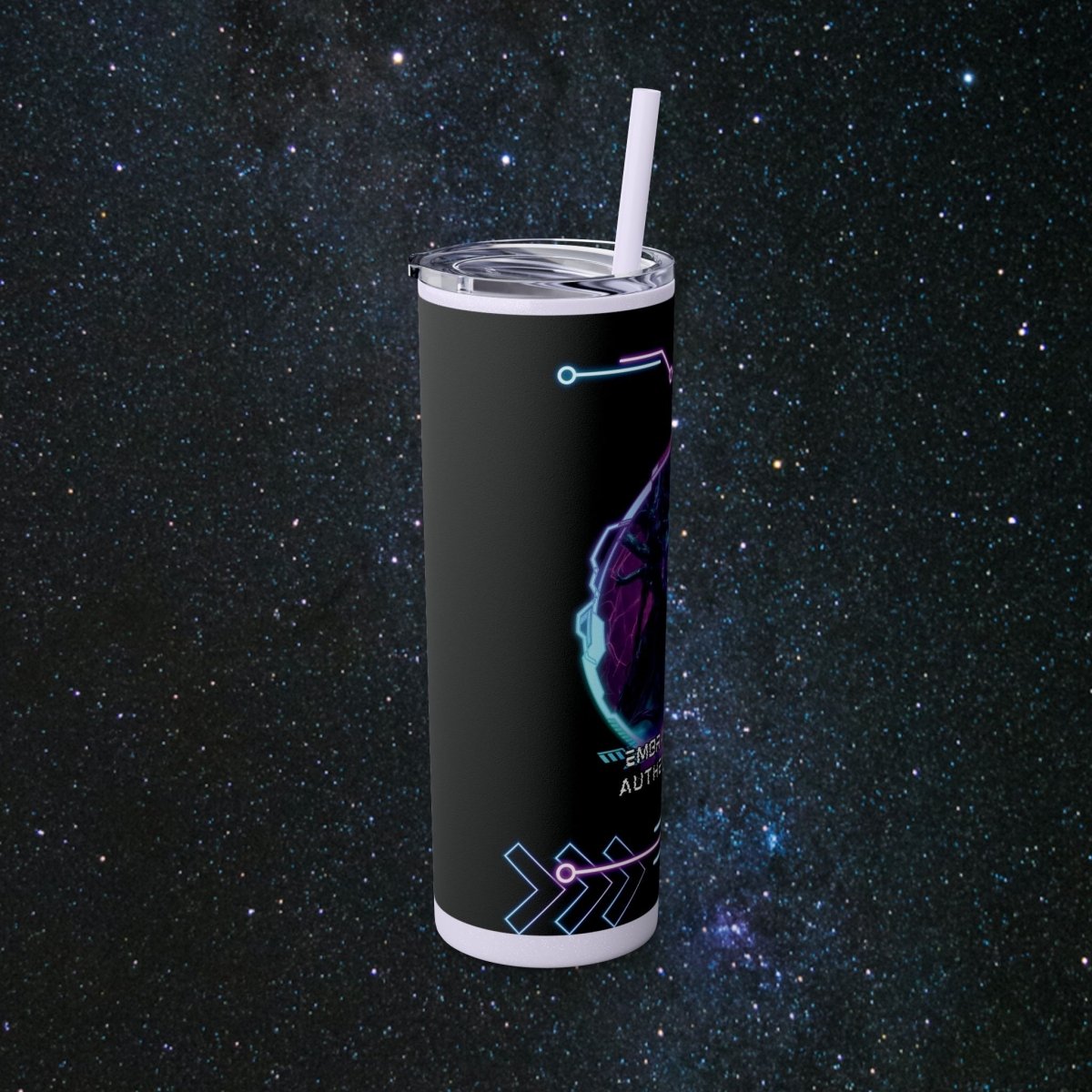 'Neon Goddess' Authentic Self - Tumbler - MindLight Apparel - 'Neon Goddess' Authentic Self - Tumbler - Glossy - White -