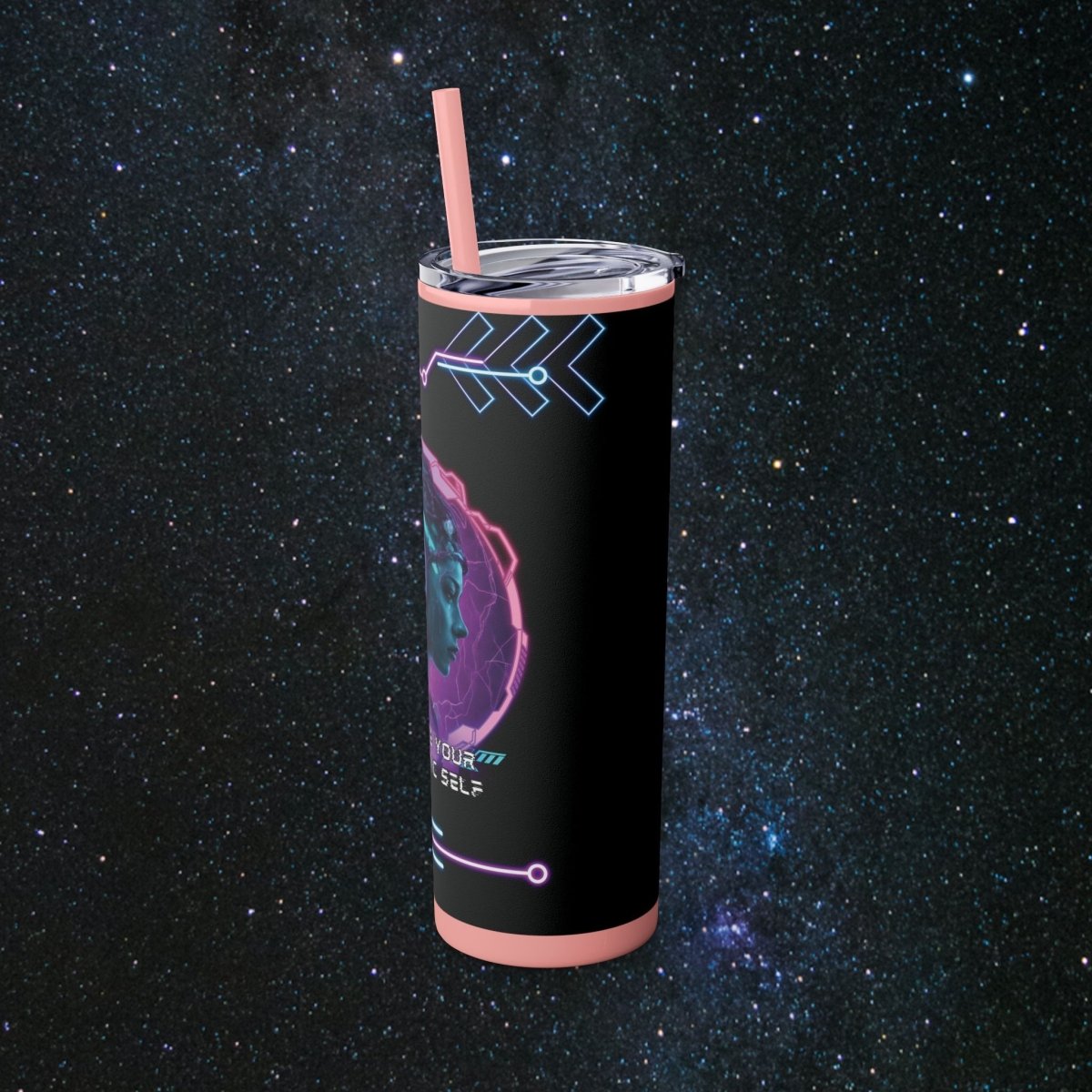 'Neon Goddess' Authentic Self - Tumbler - MindLight Apparel - 'Neon Goddess' Authentic Self - Tumbler - Glossy - White -