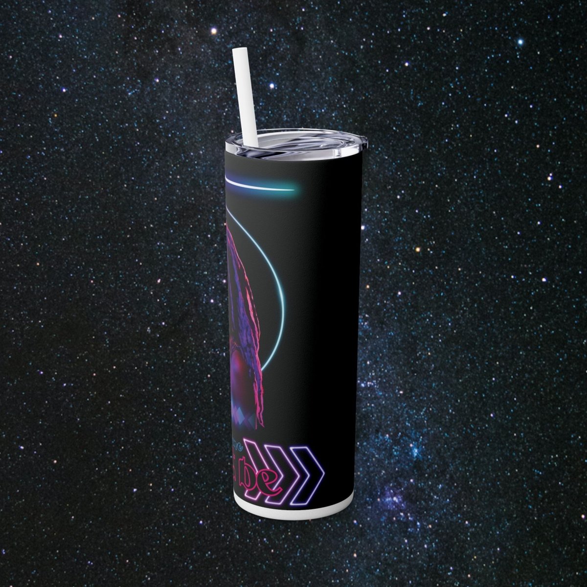 'Neon Goddess' Let It Be - Tumbler - MindLight Apparel - 'Neon Goddess' Let It Be - Tumbler - Glossy - White -