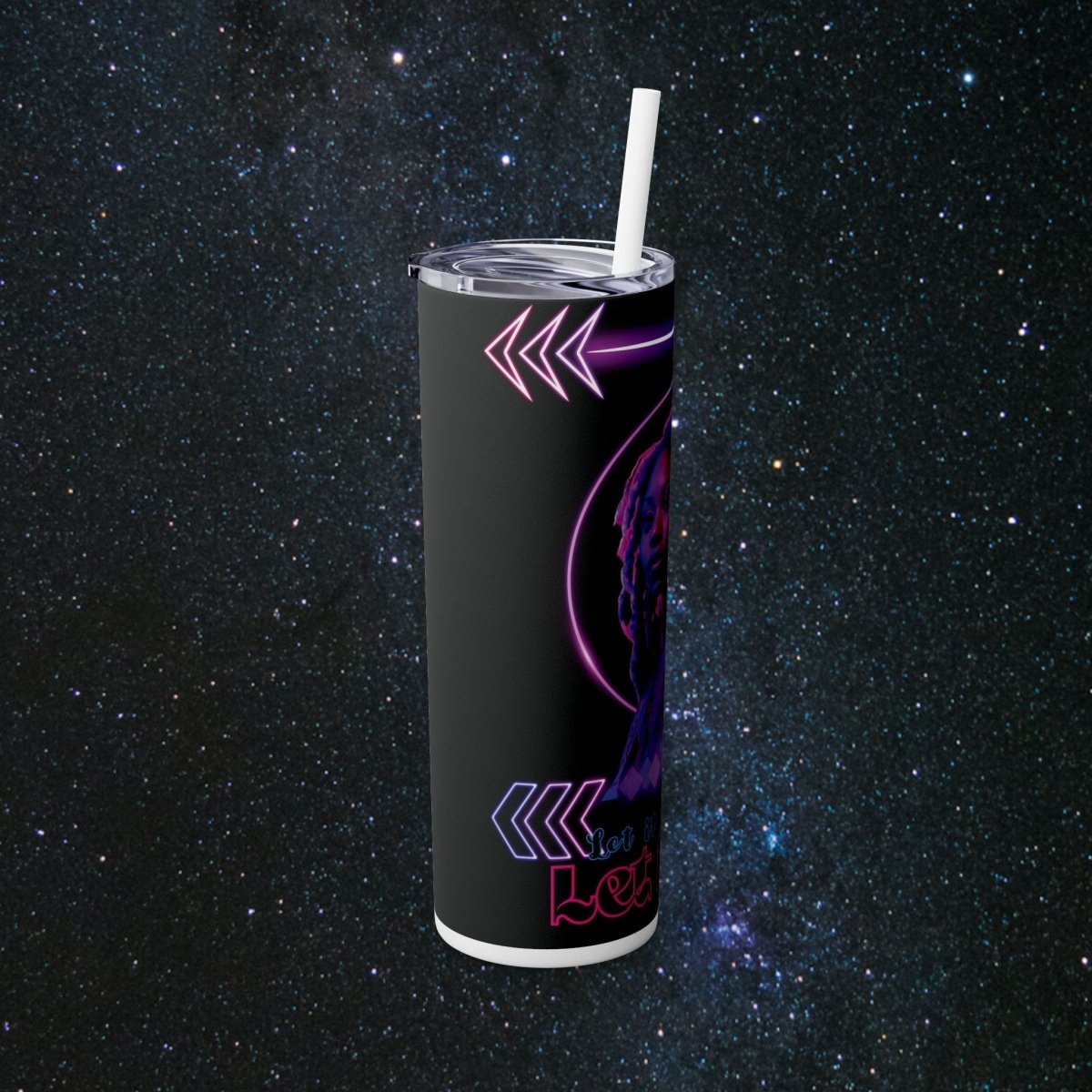 'Neon Goddess' Let It Be - Tumbler - MindLight Apparel - 'Neon Goddess' Let It Be - Tumbler - Glossy - White -