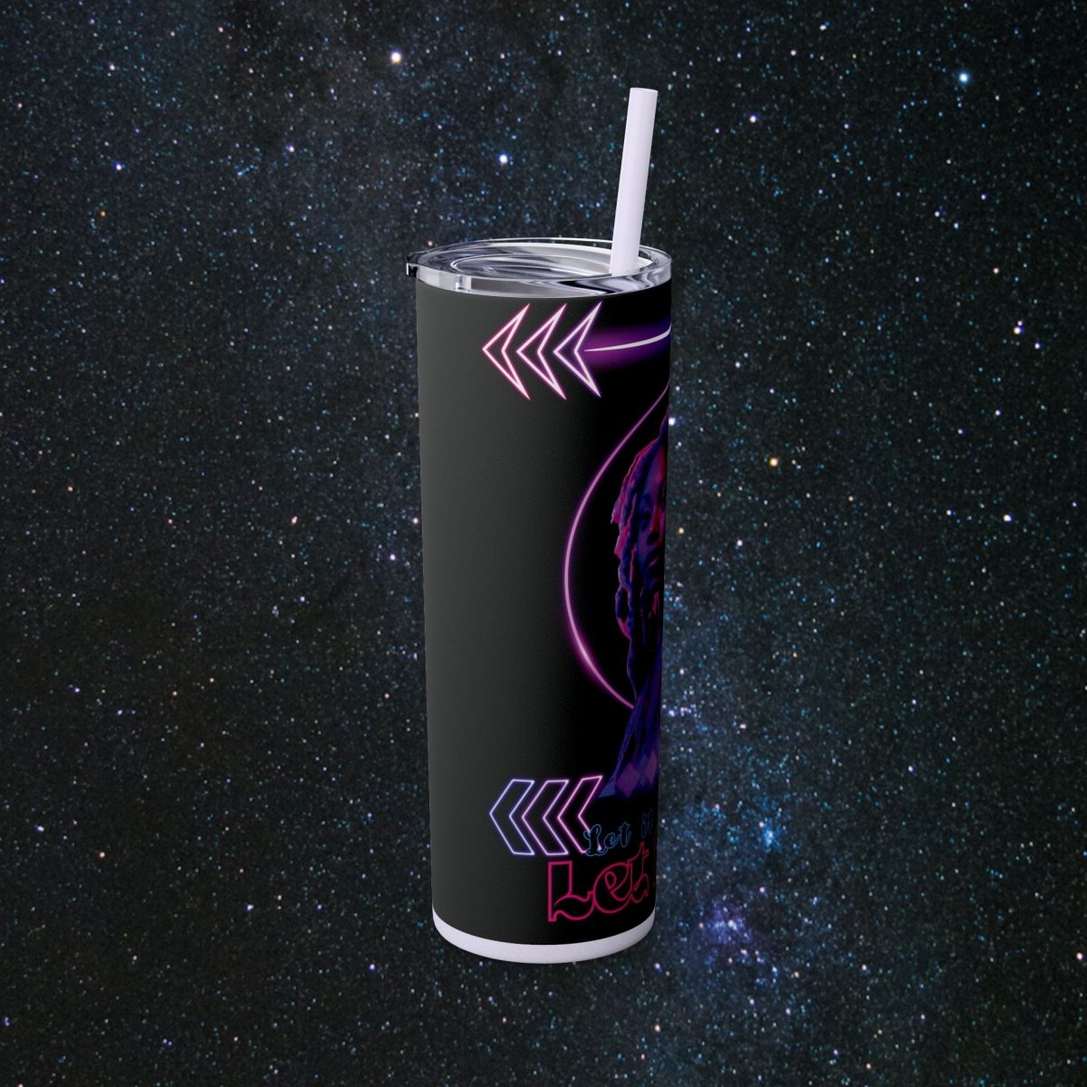'Neon Goddess' Let It Be - Tumbler - MindLight Apparel - 'Neon Goddess' Let It Be - Tumbler - Glossy - White -