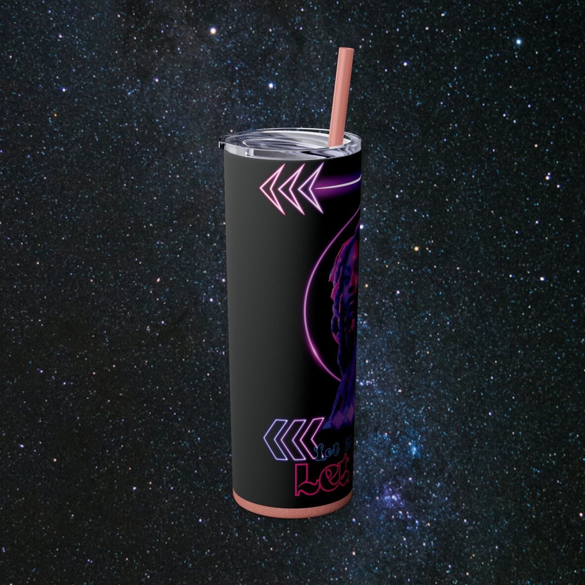 'Neon Goddess' Let It Be - Tumbler - MindLight Apparel - 'Neon Goddess' Let It Be - Tumbler - Glossy - White -