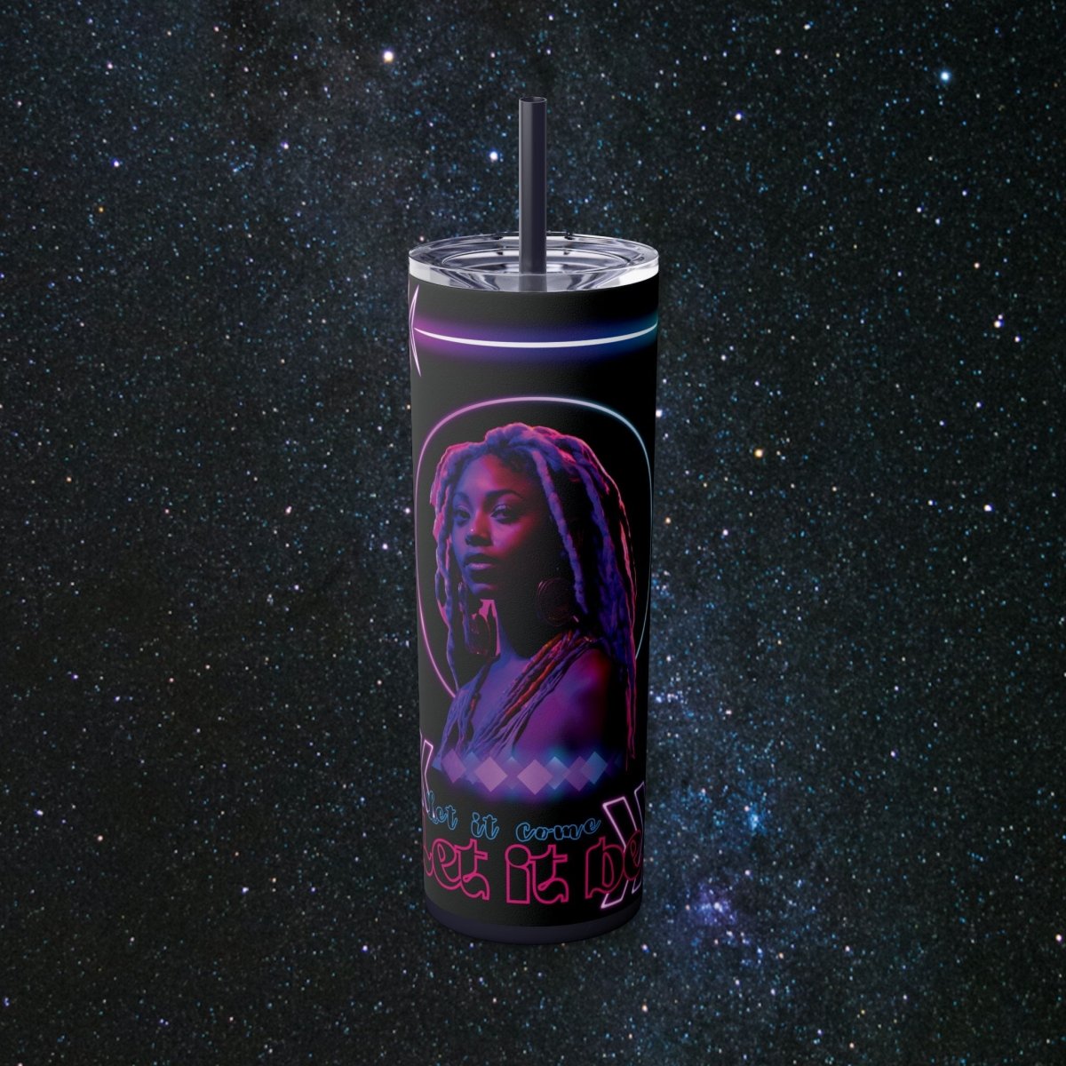 'Neon Goddess' Let It Be - Tumbler - MindLight Apparel - 'Neon Goddess' Let It Be - Tumbler - Glossy - Midnight -