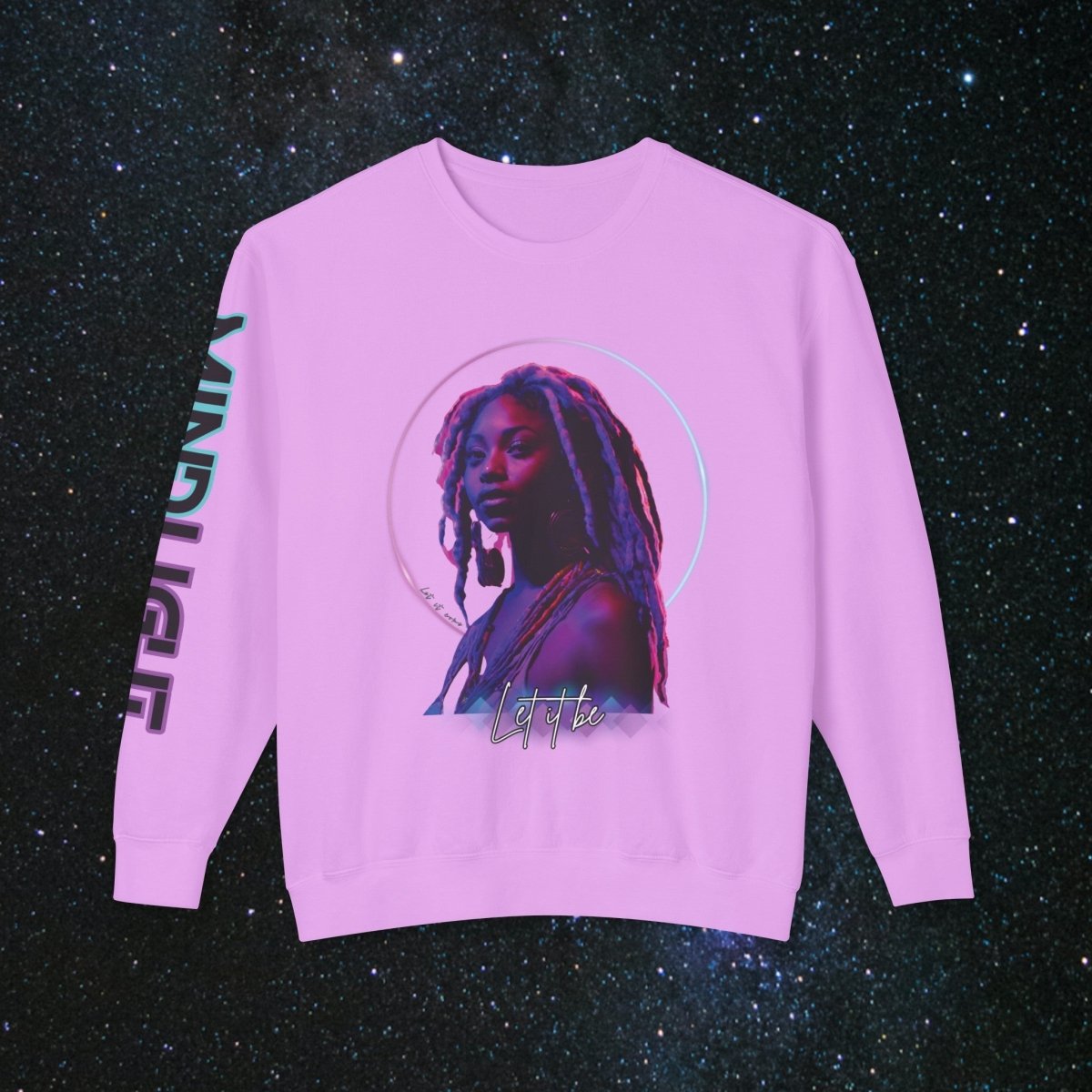 'Neon Goddess' Let it Be - Women's Long Sleeve - MindLight Apparel - 'Neon Goddess' Let it Be - Women's Long Sleeve - Neon Violet - S -