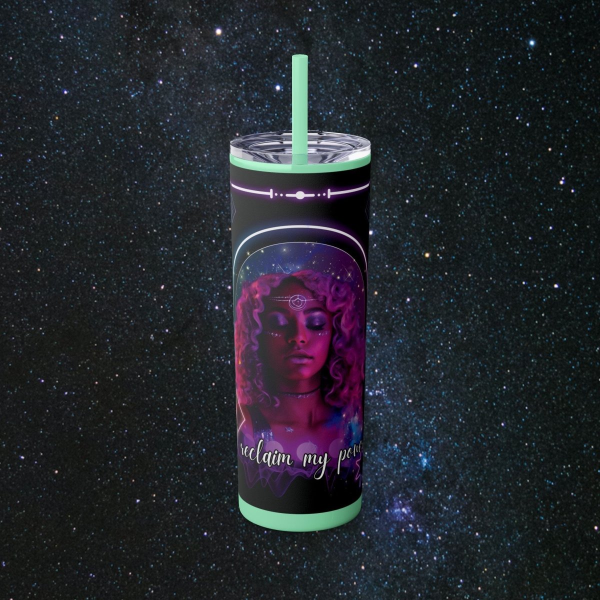 'Neon Goddess' Reclamation - Tumbler - MindLight Apparel - 'Neon Goddess' Reclamation - Tumbler - Glossy - Mint -