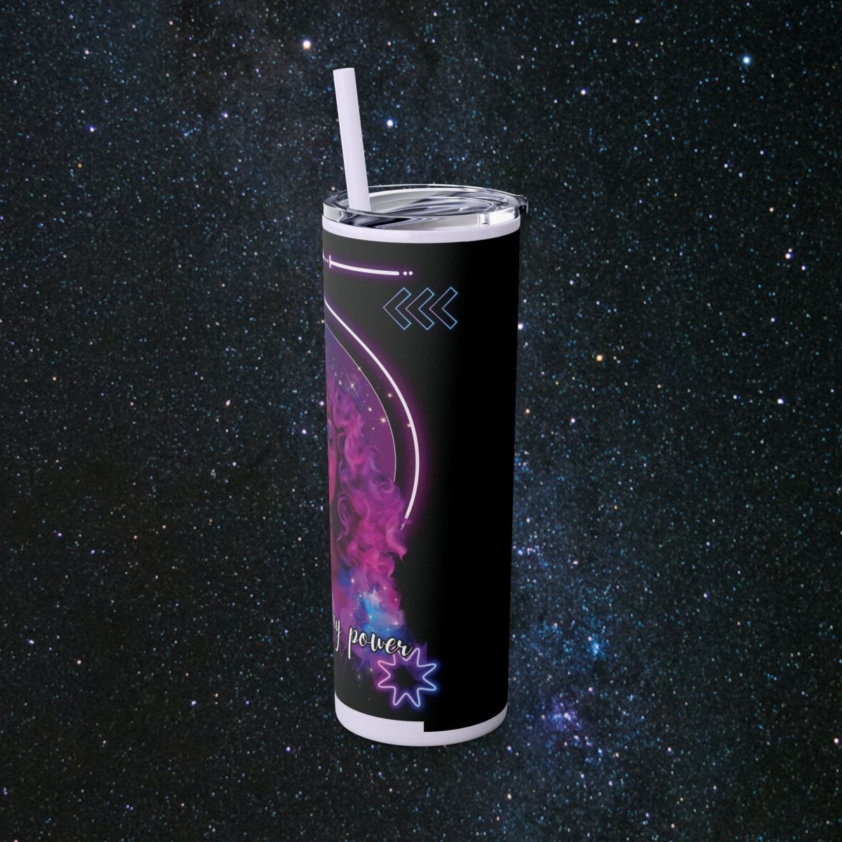 'Neon Goddess' Reclamation - Tumbler - MindLight Apparel - 'Neon Goddess' Reclamation - Tumbler - Glossy - White -