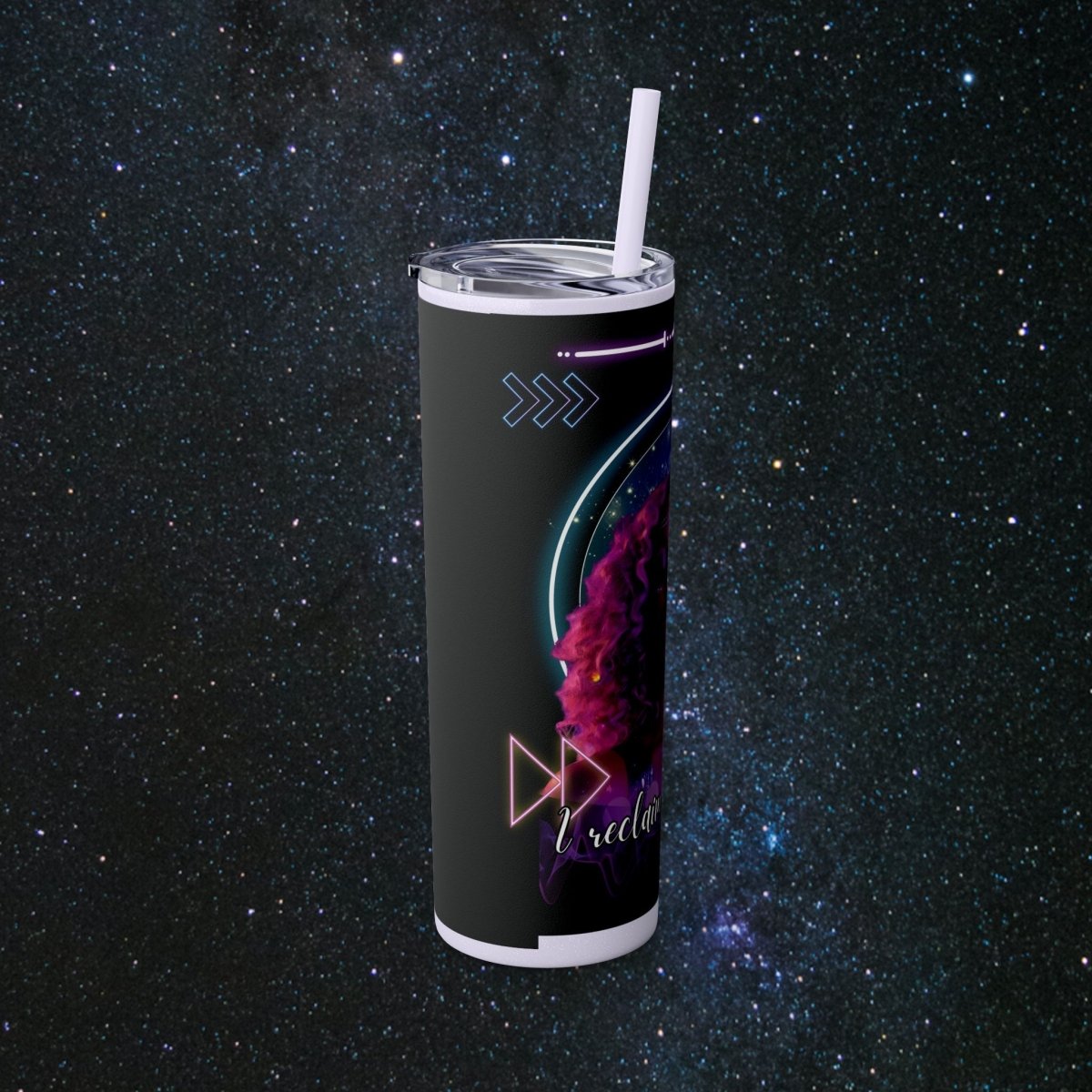 'Neon Goddess' Reclamation - Tumbler - MindLight Apparel - 'Neon Goddess' Reclamation - Tumbler - Glossy - White -