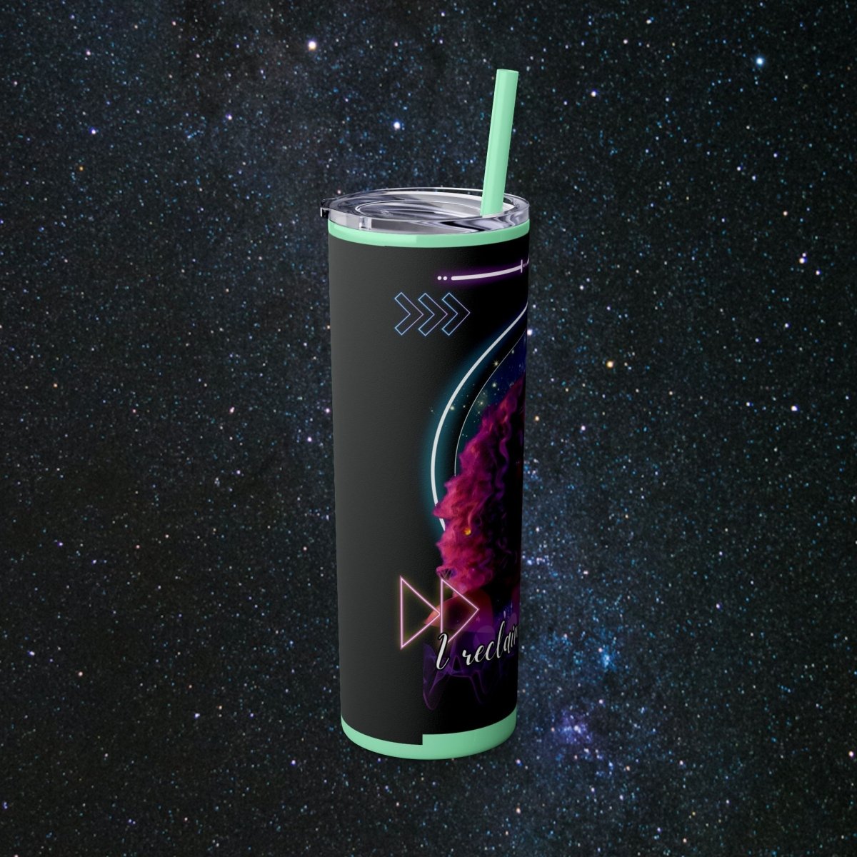 'Neon Goddess' Reclamation - Tumbler - MindLight Apparel - 'Neon Goddess' Reclamation - Tumbler - Glossy - White -