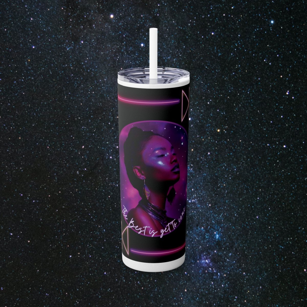 Neon Goddess Tumbler - MindLight Apparel - Neon Goddess Tumbler - Glossy - Glitter Moonrock -