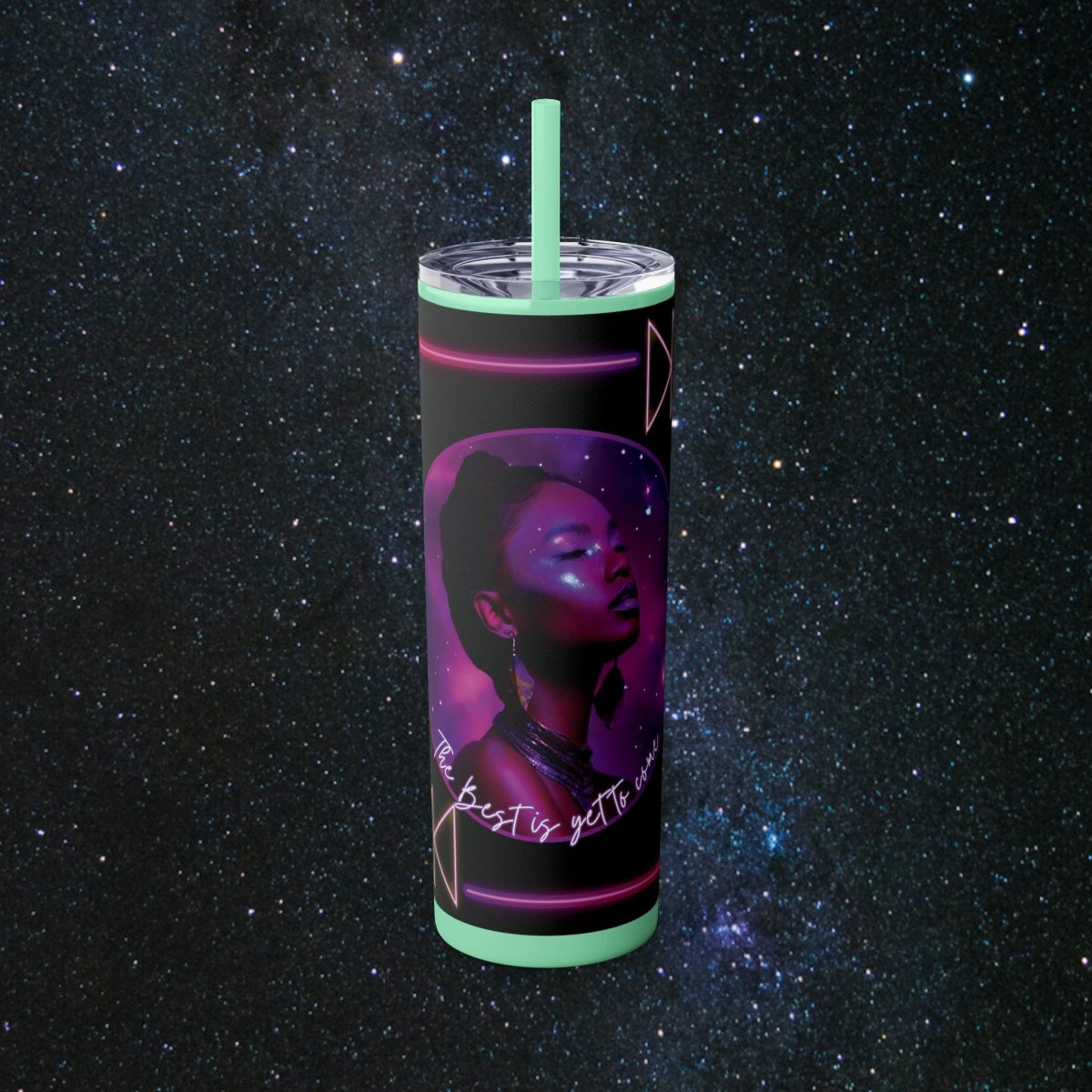 Neon Goddess Tumbler - MindLight Apparel - Neon Goddess Tumbler - Glossy - Mint -