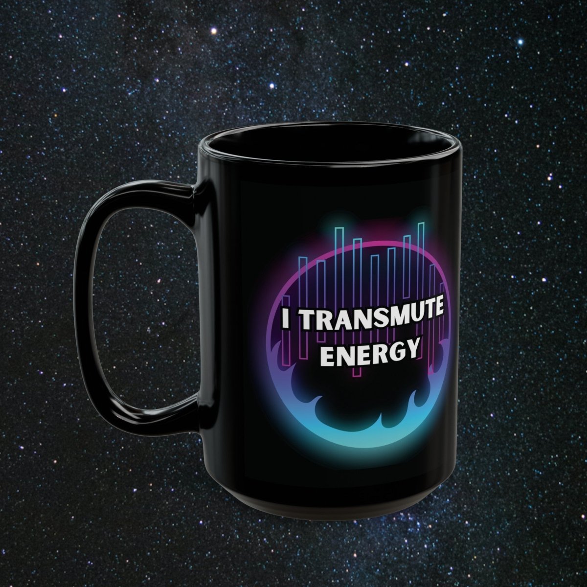 NoirAlchemy Glow - Transmute Black Mug - MindLight Apparel - NoirAlchemy Glow - Transmute Black Mug - 15oz - -