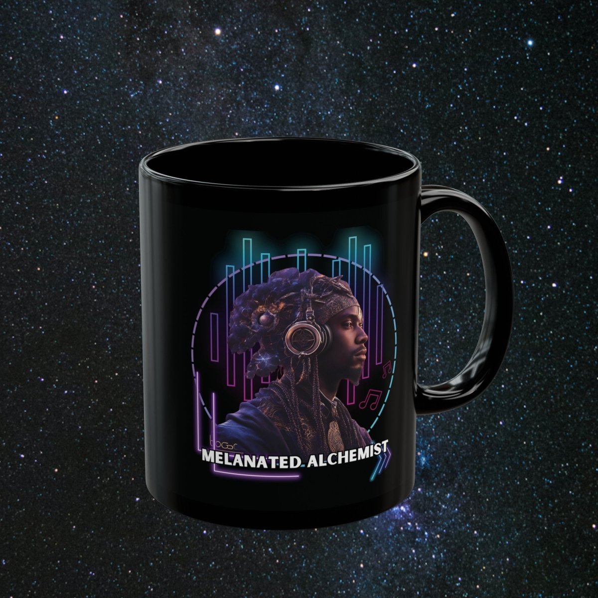 NoirAlchemy Glow - Transmute Black Mug - MindLight Apparel - NoirAlchemy Glow - Transmute Black Mug - 11oz - -