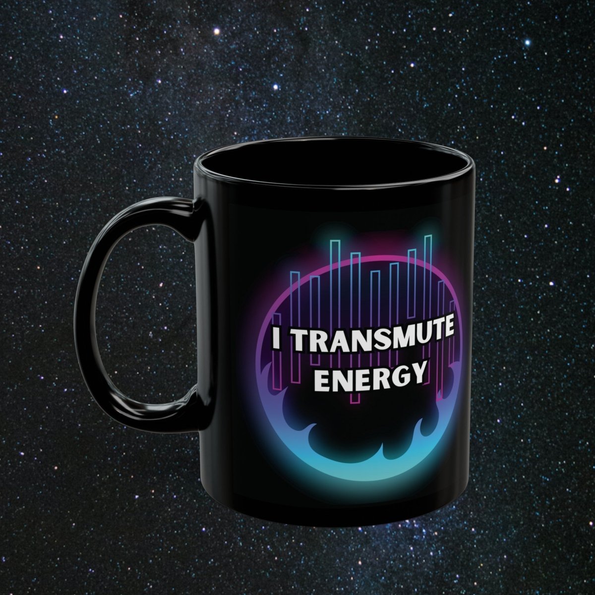 NoirAlchemy Glow - Transmute Black Mug - MindLight Apparel - NoirAlchemy Glow - Transmute Black Mug - 15oz - -