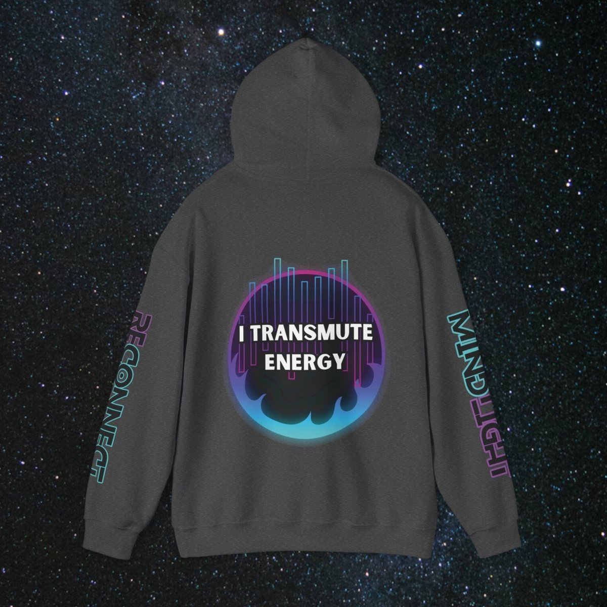 NoirAlchemy Glow - Transmute Unisex Pullover Hoodie - MindLight Apparel - NoirAlchemy Glow - Transmute Unisex Pullover Hoodie - Dark Chocolate - S -