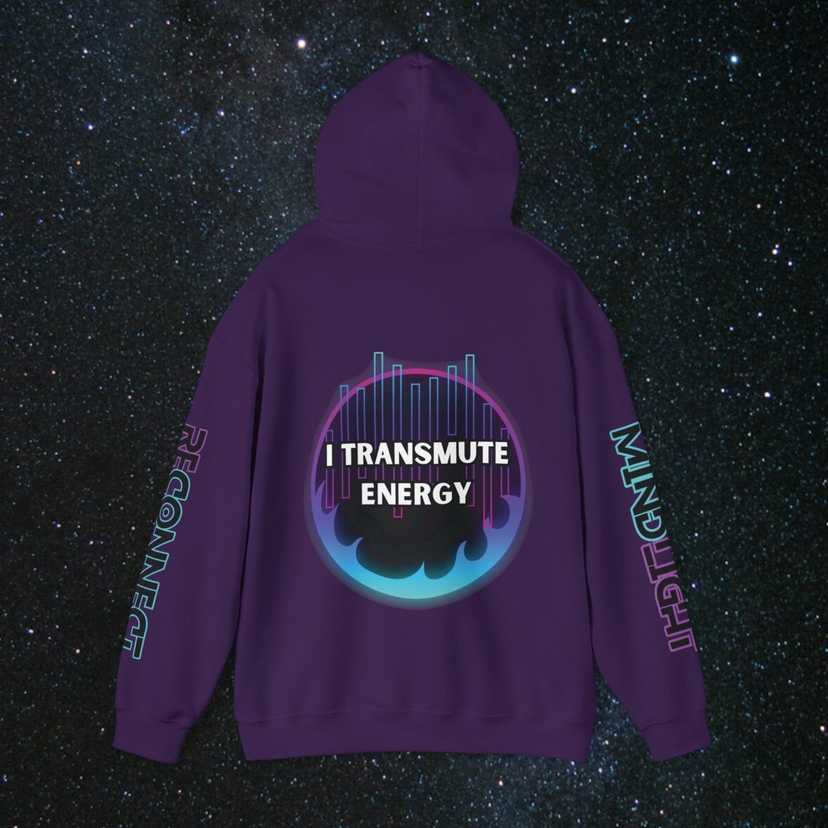 NoirAlchemy Glow - Transmute Unisex Pullover Hoodie - MindLight Apparel - NoirAlchemy Glow - Transmute Unisex Pullover Hoodie - Dark Chocolate - S -