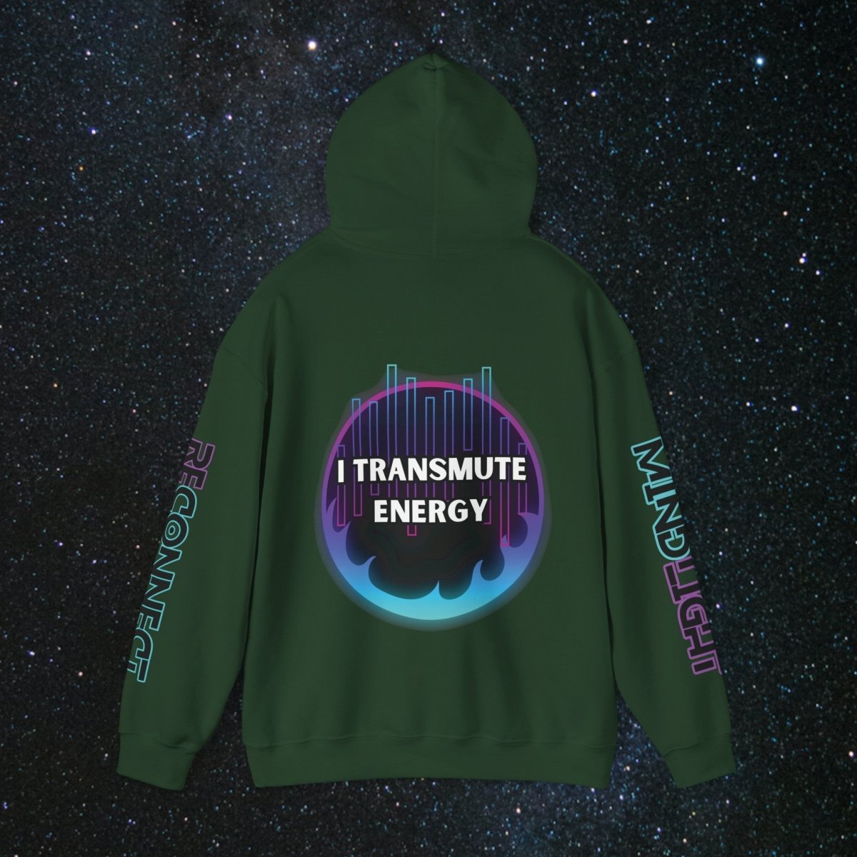 NoirAlchemy Glow - Transmute Unisex Pullover Hoodie - MindLight Apparel - NoirAlchemy Glow - Transmute Unisex Pullover Hoodie - Dark Chocolate - S -